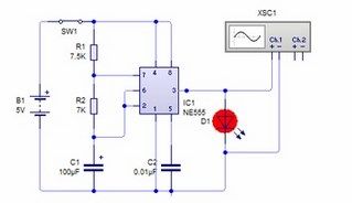 ejemplo circuito astable