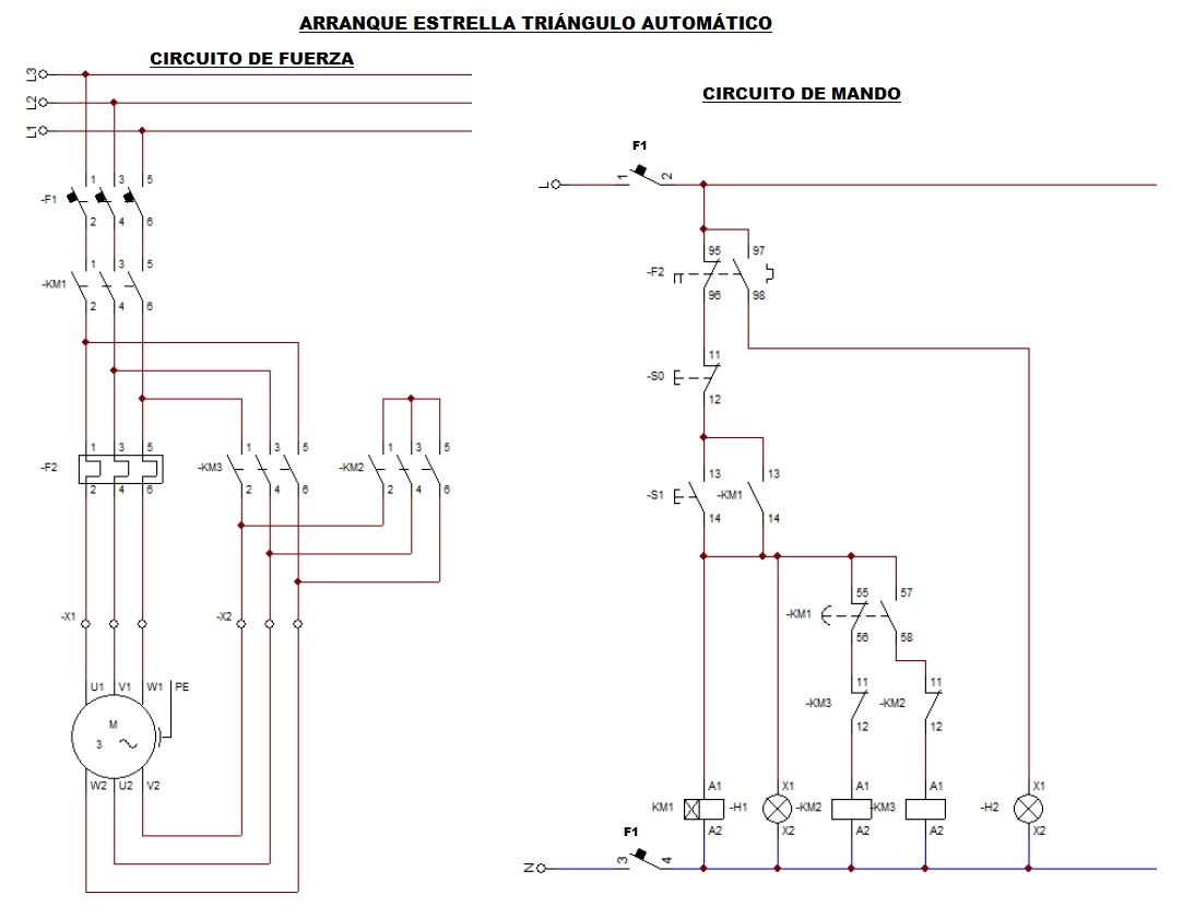 Centro de la ciudad término análogo Aliviar Arranque Estrella Triangulo Varios Circuitos Motores Trifásicos