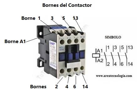 bornes del contactor