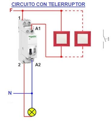 circuito con telerruptor