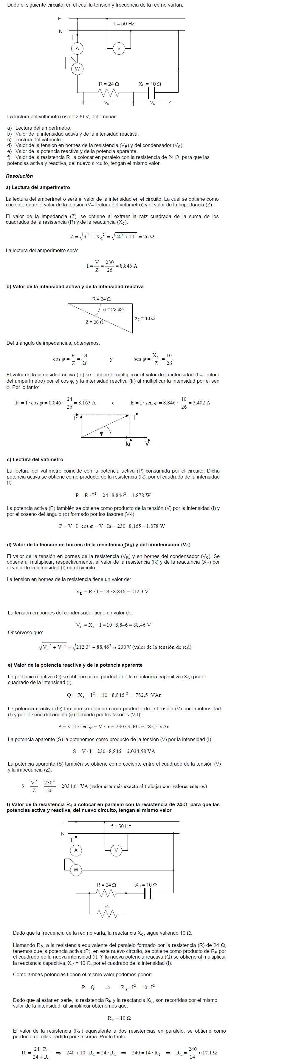 ejercicio rc alterna