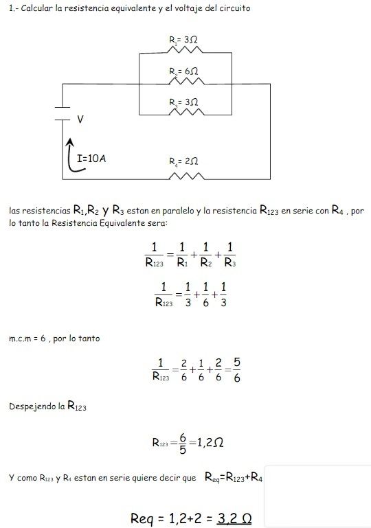 circuitos mixtos ejercicios