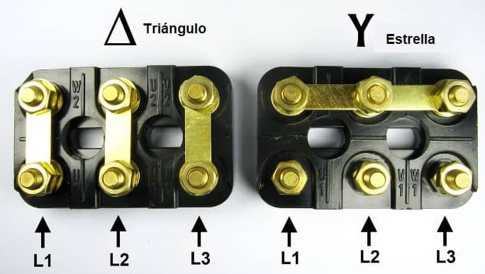 Conexión Bornes de los Motores de Corriente Alterna Caja de Bornes