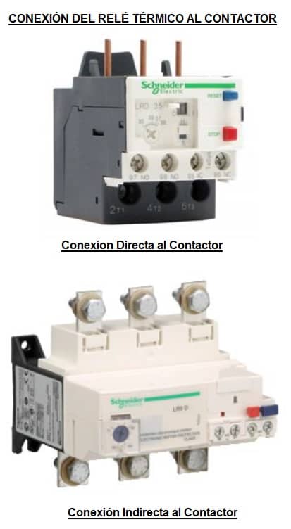 conexión del relé térmico al contactor