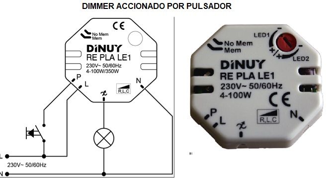 Regulador de luz ca de 220V, interruptor de ajuste, Control de