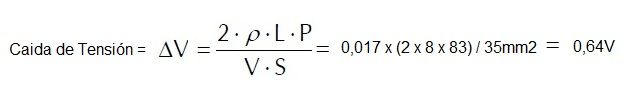 solucion ejercicio caida tension