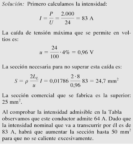 ejercicio caida de tension