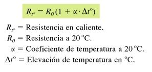 formula resistencia temperatura