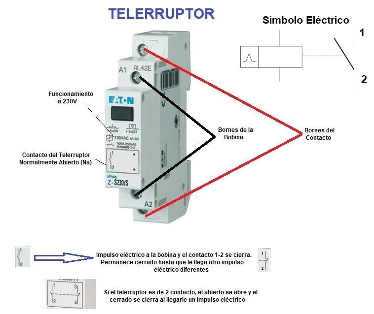 reemplazar Extraer robo Telerruptor Rele de Impulsos o Interruptor Remoto