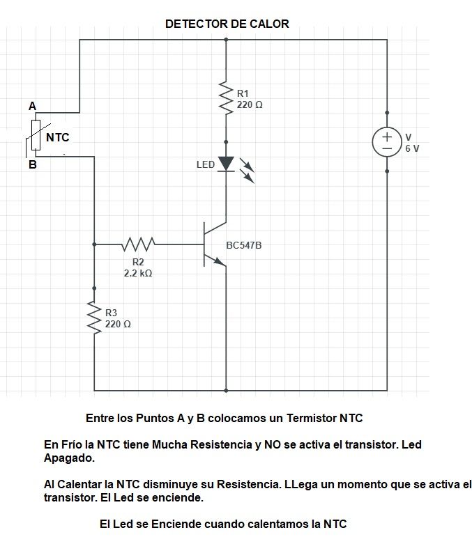 circuito detector de calor