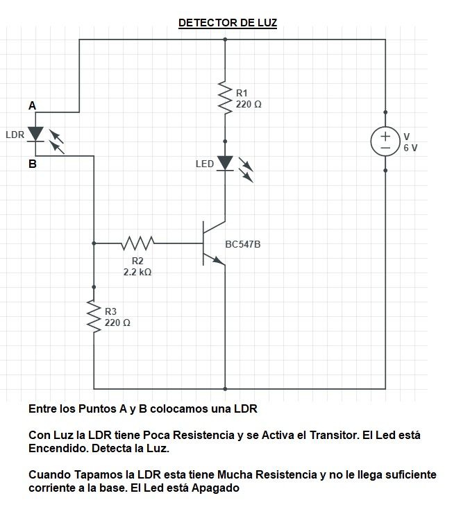 circuito detector de luz