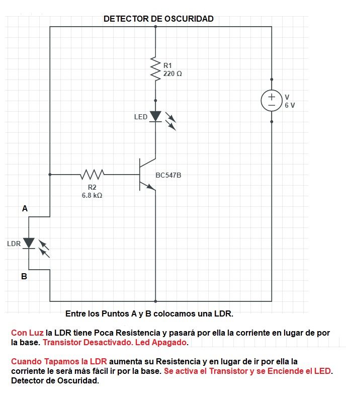 circuito detector de oscuridad