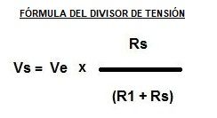 formula del divisor de tension