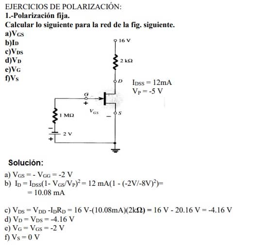 problemas de JFET