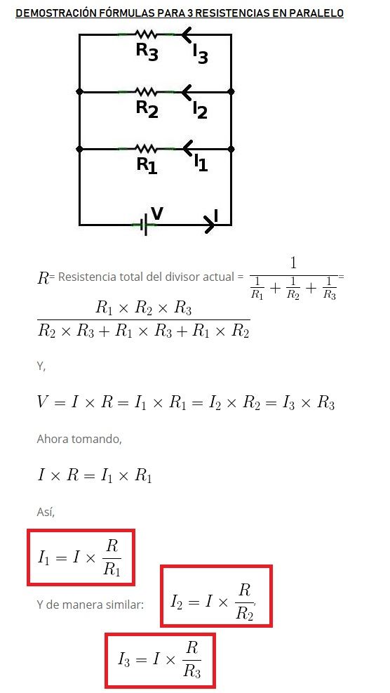 3 resistencias en paralelo