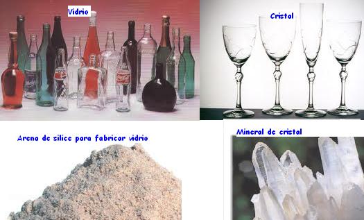 diferencia entre vidrio y cristal