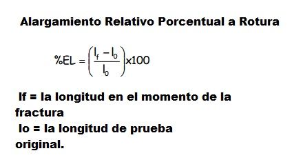 alargamiento a rotura