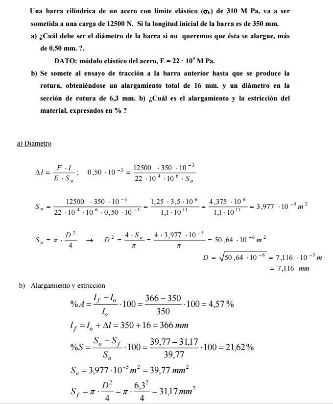 ejercicios con solucion ensayo de traccion